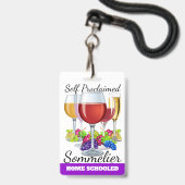Badge de sommelier auto-proclamé (Face avec cordon)