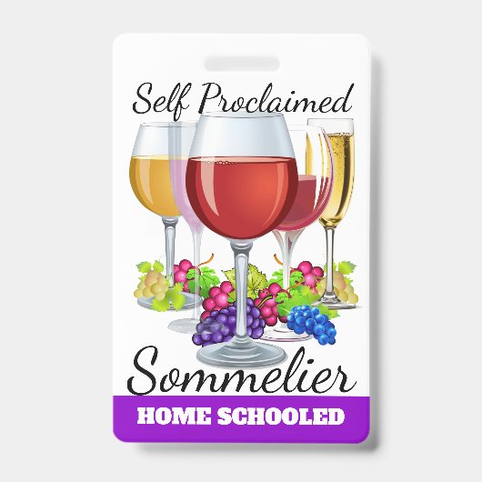 Badge de sommelier auto-proclamé (Face)