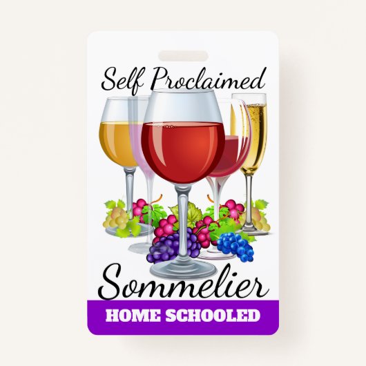 Badge de sommelier auto-proclamé (Devant)