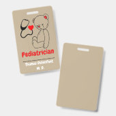 badge de stéthoscope en peluche et coeur (Front & Back)