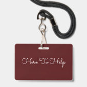 Badge de style cordon (Arrière avec lanière)
