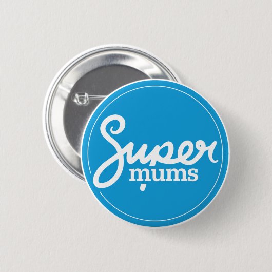 Badge de supermums - Bleu (Devant & derrière)