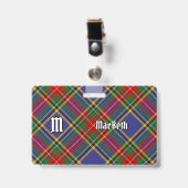 Badge de tartan Clan MacBeth (Avant avec clip)