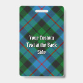 Badge de tartan de chasse Clan Morrison (Arrière)