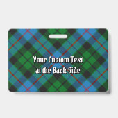 Badge de tartan de chasse Clan Morrison (Arrière)