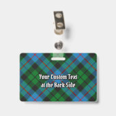 Badge de tartan de chasse Clan Morrison (Arrière avec clip)