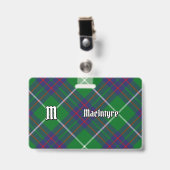 Badge de tartan de chasse du clan MacIntyre (Avant avec clip)