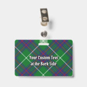 Badge de tartan de chasse du clan MacIntyre (Arrière avec clip)