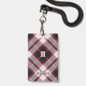 Badge de tartan de chasse du clan MacPherson (Avant avec lanière)
