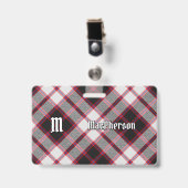 Badge de tartan de chasse du clan MacPherson (Avant avec clip)