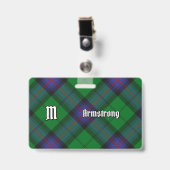 Badge de tartan du clan Armstrong (Avant avec clip)