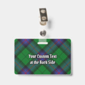 Badge de tartan du clan Armstrong (Arrière avec clip)