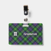 Badge de tartan du clan Farquharson (Avant avec clip)