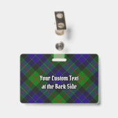 Badge de tartan du clan Gunn (Arrière avec clip)