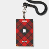 Badge de tartan du clan Wallace (Avant avec lanière)