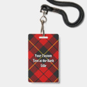 Badge de tartan du clan Wallace (Arrière avec lanière)