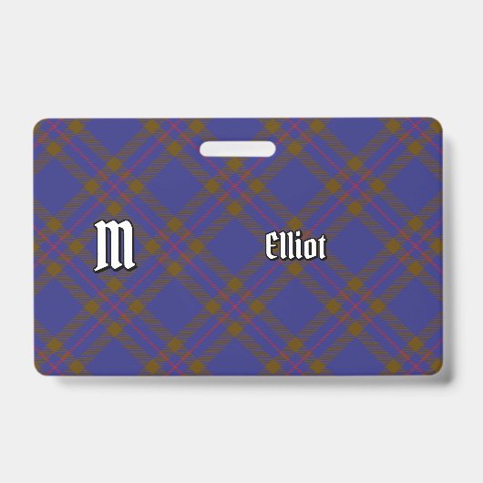 Badge de tartan moderne du clan Elliot (Avant)