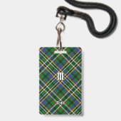 Badge de tartan vert du clan Scott (Avant avec lanière)