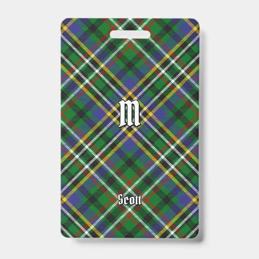 Badge de tartan vert du clan Scott (Avant)