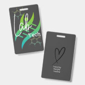 Badge de technicien de laboratoire (Avant & arrière)