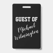 Badge de tour de cou pour invité VIP de football (Arrière)