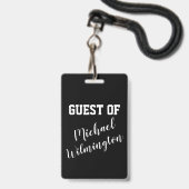 Badge de tour de cou pour invité VIP de football (Arrière avec lanière)