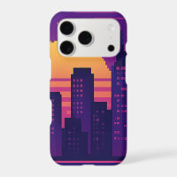 badge de ville de néon 8 bits