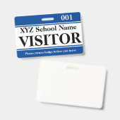 Badge de visiteur (Avant & arrière)