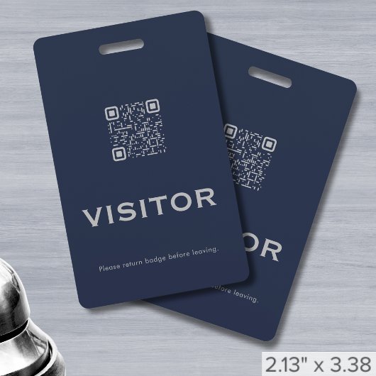 Badge de visiteur à code QR professionnel