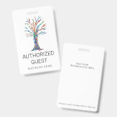 Badge de visiteur autorisé avec nom d'entreprise p (Avant & arrière)