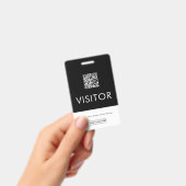 Badge de visiteur avec code QR personnalisé (Manuel / portable)