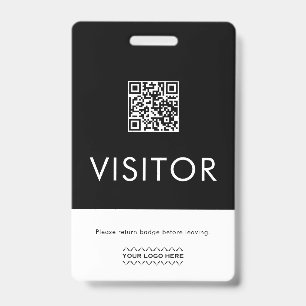 Badge de visiteur avec code QR personnalisé