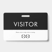 Badge de visiteur de logo d'entreprise (Arrière)