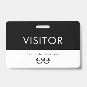 Badge de visiteur de logo d'entreprise