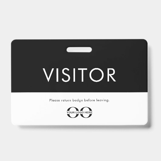 Badge de visiteur de logo d'entreprise (Avant)
