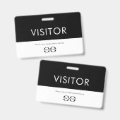 Badge de visiteur de logo d'entreprise (Avant & arrière)