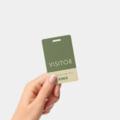 Badge de visiteur de logo d'entreprise (Manuel / portable)