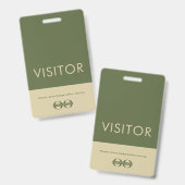 Badge de visiteur de logo d'entreprise (Avant & arrière)