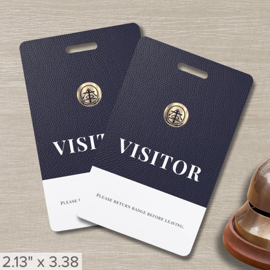 Badge de visiteur de logo d'entreprise Demande de