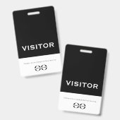 Badge de visiteur professionnel Logo (Avant & arrière)
