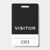Badge de visiteur professionnel Logo (Arrière)