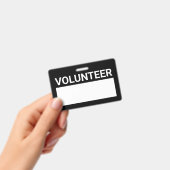 Badge de volontaire noir blanc (Manuel / portable)