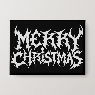 Badge Death Metal Joyeux Noël Rock Noël Dark Metal