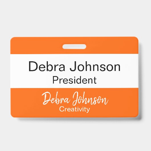 Badge Debra Professional Classique Modernes Rayures de C (Avant)