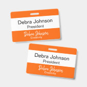 Badge Debra Professional Classique Modernes Rayures de C (Avant & arrière)