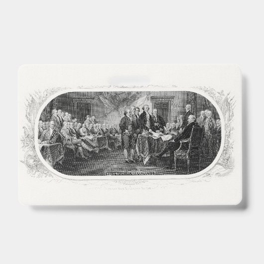 Badge Déclaration d'indépendance : billet de 2 dollars, (Avant)