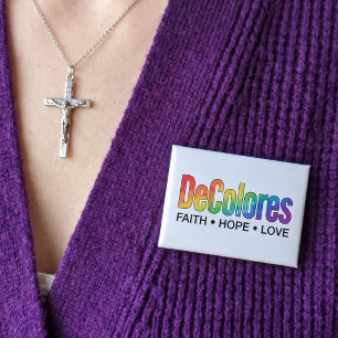 Badge DeColores Cursillo Arc-en-ciel Foi Espérance Amour