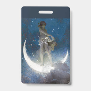 Badge Déesse Lunaire la Nuit Dispersant des Étoiles