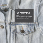 Badge Définition amusante de l'archiviste (Insitu)
