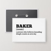 Badge Définition de l'Humour du travail Baker (Recto/Verso)